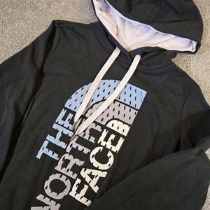 The North Face Trivert Pullover Hoodie Womens Size Small Black Spell Out Hoodie